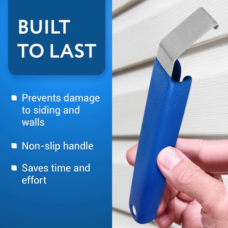 Efficient Vinyl Siding Removal Kit - Two Steel Tools with Extra-Leverage Design gallery