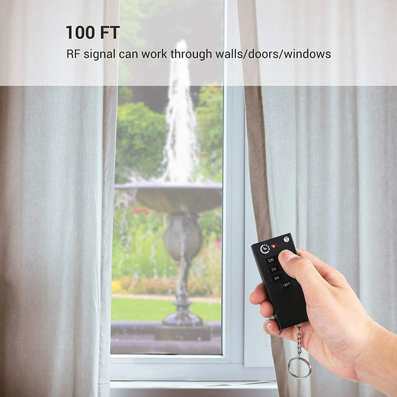 DEWENWILS Outdoor Light Sensor Timer with Remote Plug in Outlet Timer Waterproof gallery