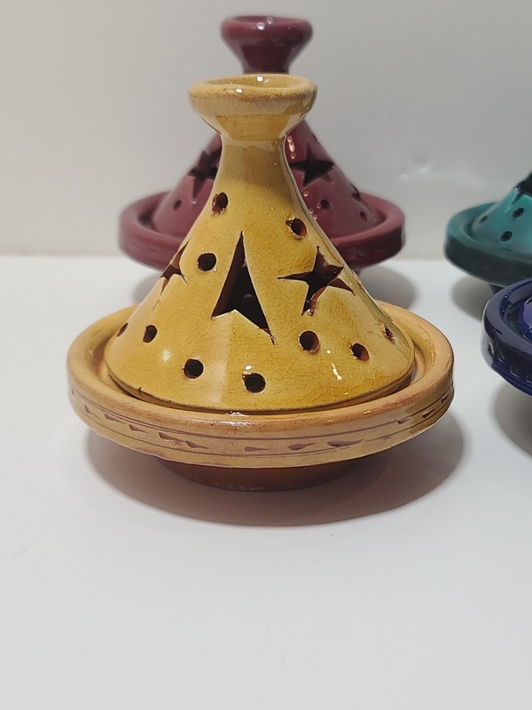 4. Ceramic Tajine Moroccan handcrafted beautiful 4" gallery