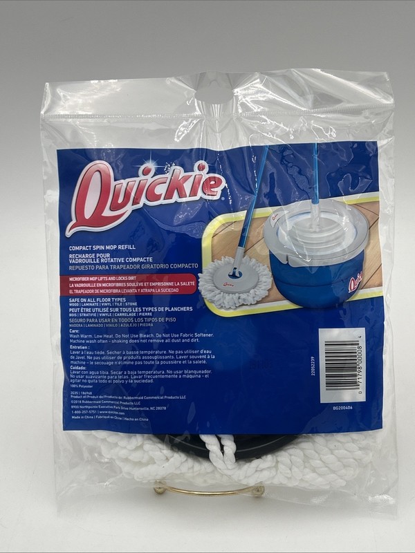 Quickie Water Compact Spin Mop Refill Floor Cleaning System Microfiber Clean gallery