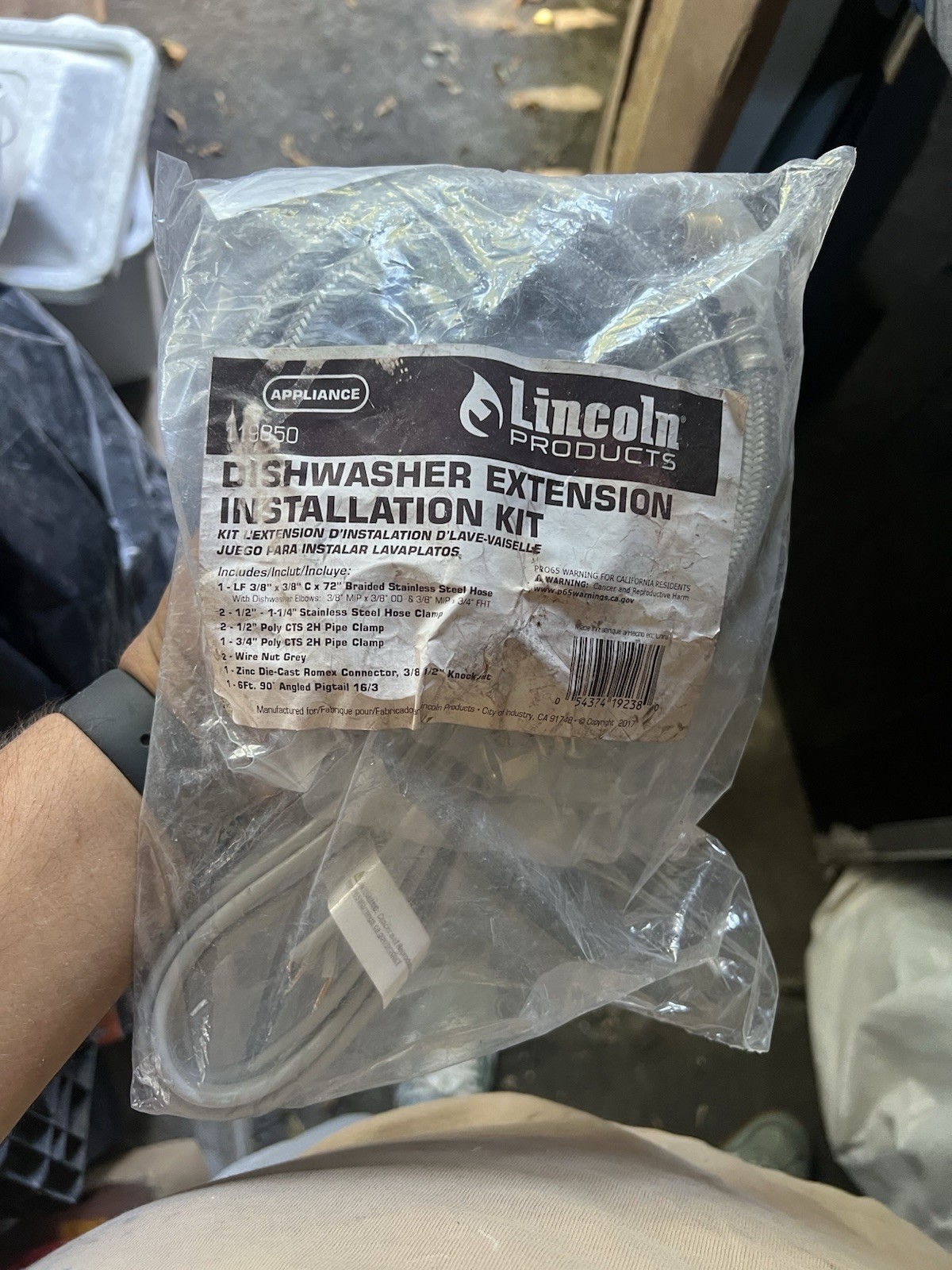 DISHWASHER EXTENSION INSTALLATION KIT LINCOLN PRODUCTS 119850 Factory Sealed gallery