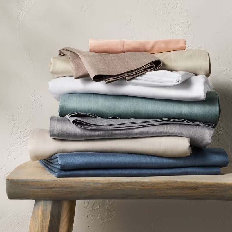 Queen 400 Thread Count Rayon from Bamboo Sheet Set Dark Mineral Blue gallery