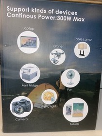 ALLWEI Portable Power Generator 300W 280WH Lithium Battery SGR-PPS300-2 New gallery