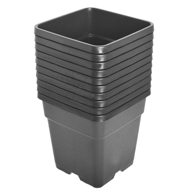 1/2/3/5/7/10 Gallon Re-Usable Square Nursery Pot Plastic Grow Pots Plant 5/10PCS gallery