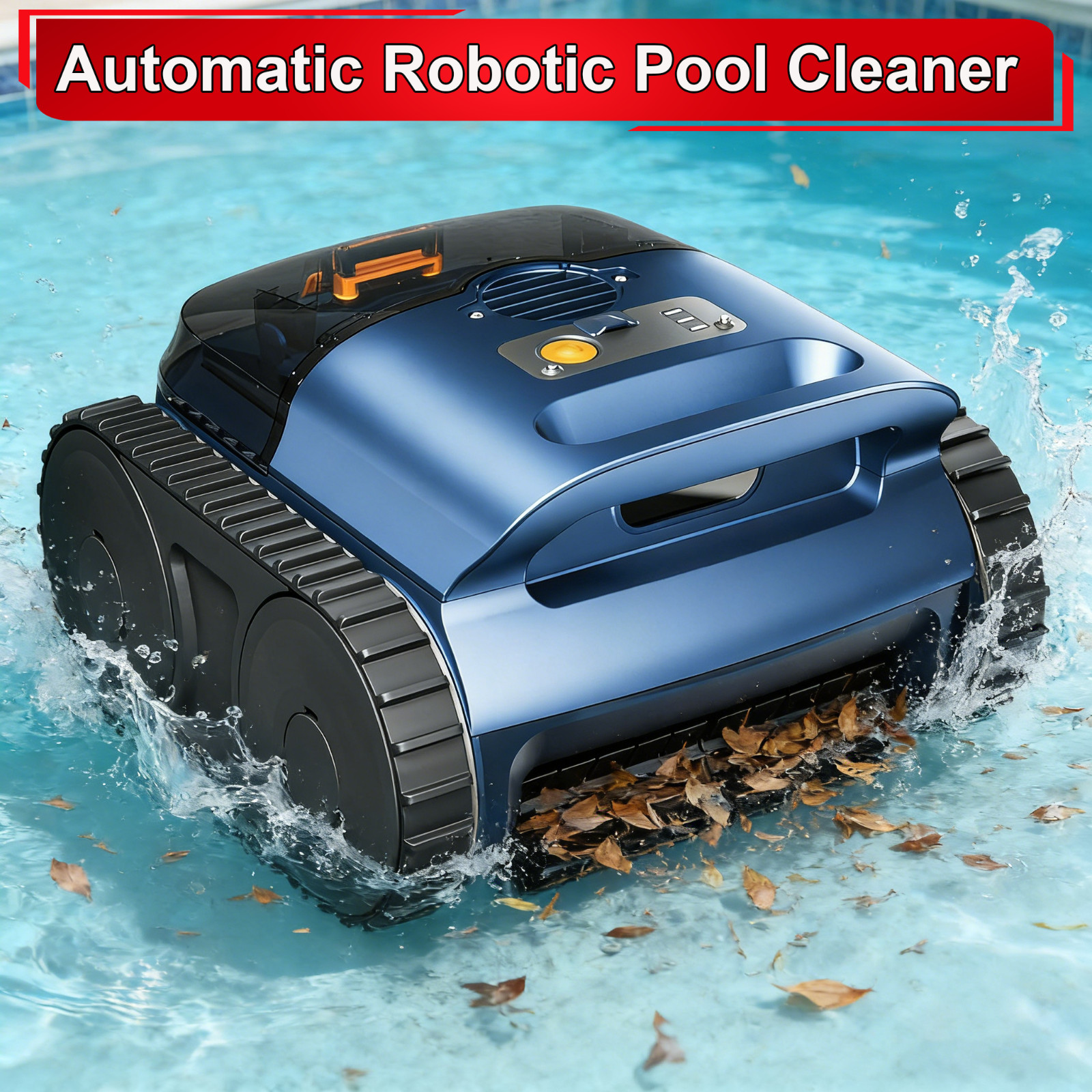 Robotic Pool Cleaner Wall Climbing 3 Cleaning Modes 2 Scrubbing Motors for Pools gallery