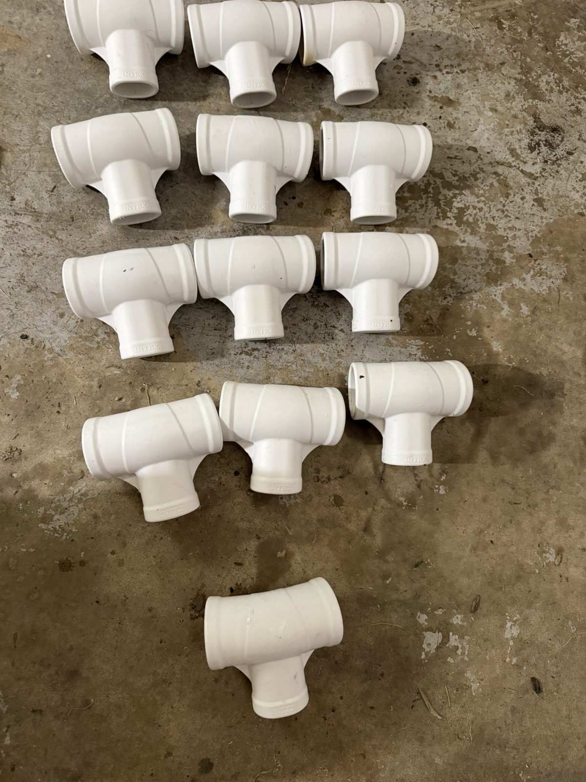 Used Intex White Plastic T-Connector for 18'X48" Prism Frame Pool, Part # 12803 gallery
