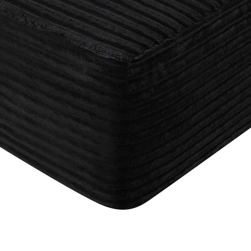 58" L-Shape Cloud Sectional Couch with Double Chaise, Black gallery