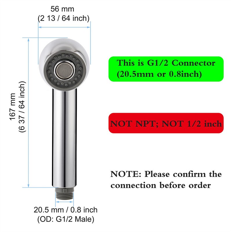 Replacement Sprayer Pull Out Spray Head For Kitchen Sink Pull-Down Faucet G1/2 gallery
