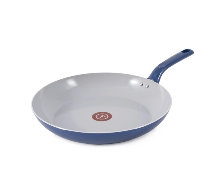 T-fal 12” Nonstick Ceramic Frying Pan, Blue gallery