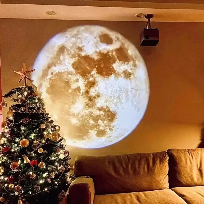 1pc USB Ceiling Moon & Earth Projection Atmosphere Light for Home Decor - NEW gallery