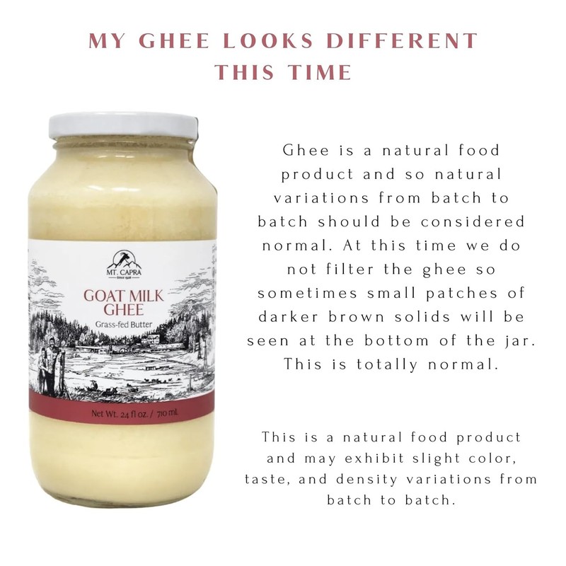 Mt. Capra Goat Milk Ghee | Grass-Fed Clarified Butter High in MCT Oil Perfect... gallery