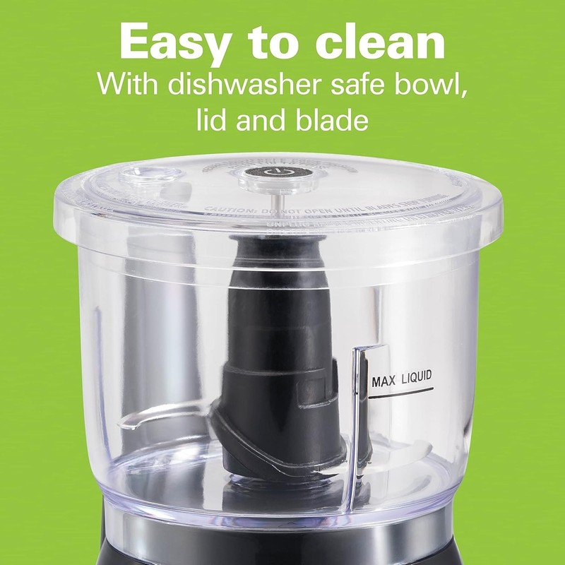 Hamilton Beach Stack & Press Electric Food Chopper & Mini Food Processor, 3-Cup, gallery