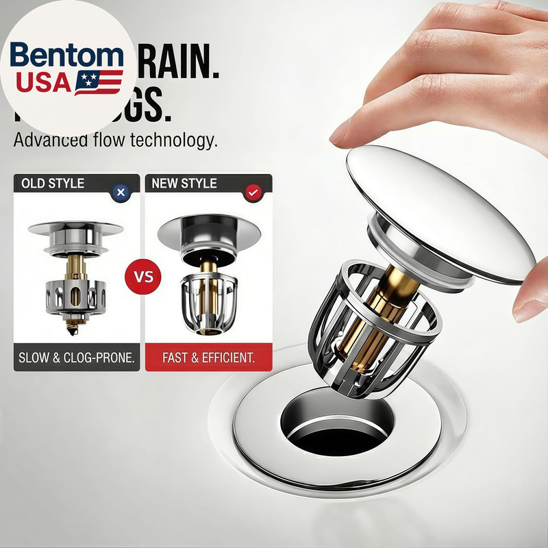Bathroom Sink Drain Kit with Flexible Expandable Pipe: Odor-Free & Backflow-Prev gallery
