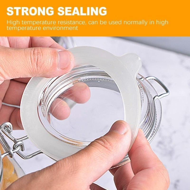 8 Silicone Gaskets for Glass Jars - Effective Closure for Food Storage gallery