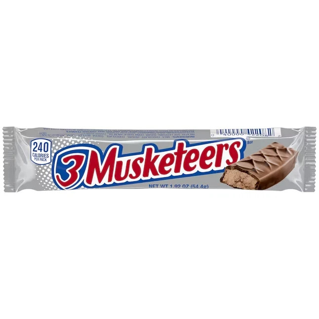 4x 3 Musketeers Chocolate Candy Bars, Full Size, 1.94 oz/54g 4 pack. FRESH! gallery
