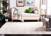 Madison Collection Area Rug - 6'7" X 9'2", Silver & Ivory, Snowflake Medallion D gallery