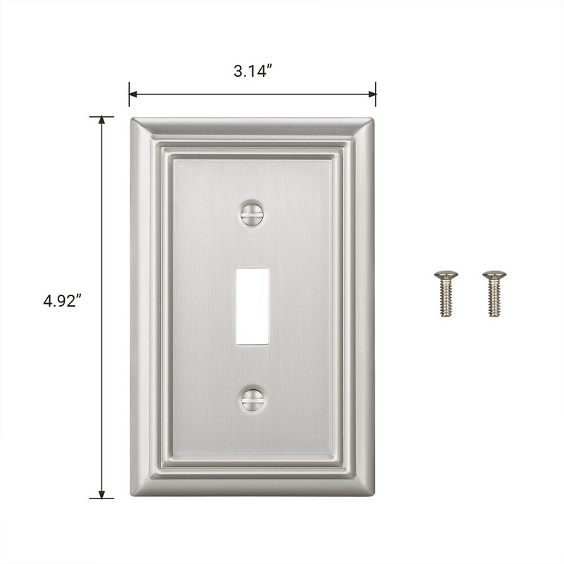 DEWENWILS 4-Pack Toggle Wall Plates, Brushed Nickel Light Switch Cover, Metal， gallery