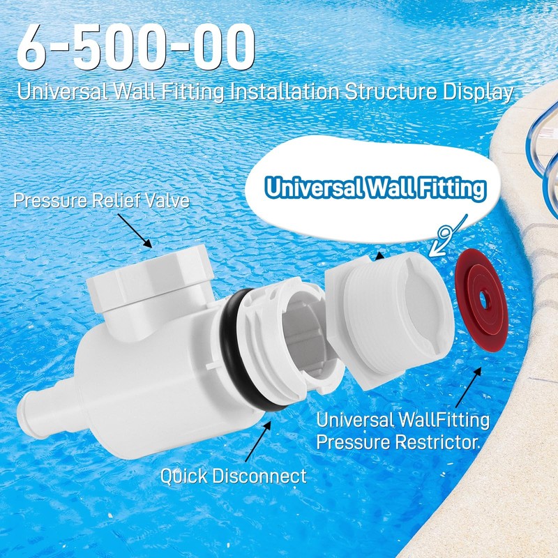 Funmit 6-500-00 Universal Wall Fitting (UWF) Connector Replacement for White gallery