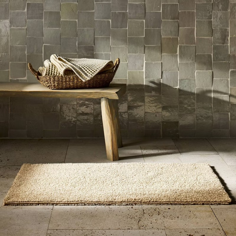 Organic Melange Reversible Bath Rug Dark Mineral - Casaluna gallery
