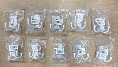 Brainerd 3″ Double Prong Ball End Robe Hook 35 lb. Capacity (10 Pack)