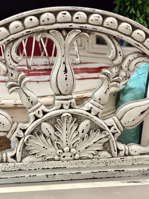 VTG Inspired Whitewashed Halfmoon/Mirrored Decorative Architectural Wall Plaque gallery