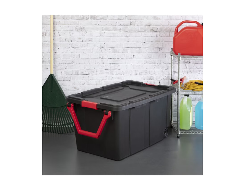Sterilite Extra-Large Wheeled Industrial Storage Bin, 40 Gallon 2 Pack gallery