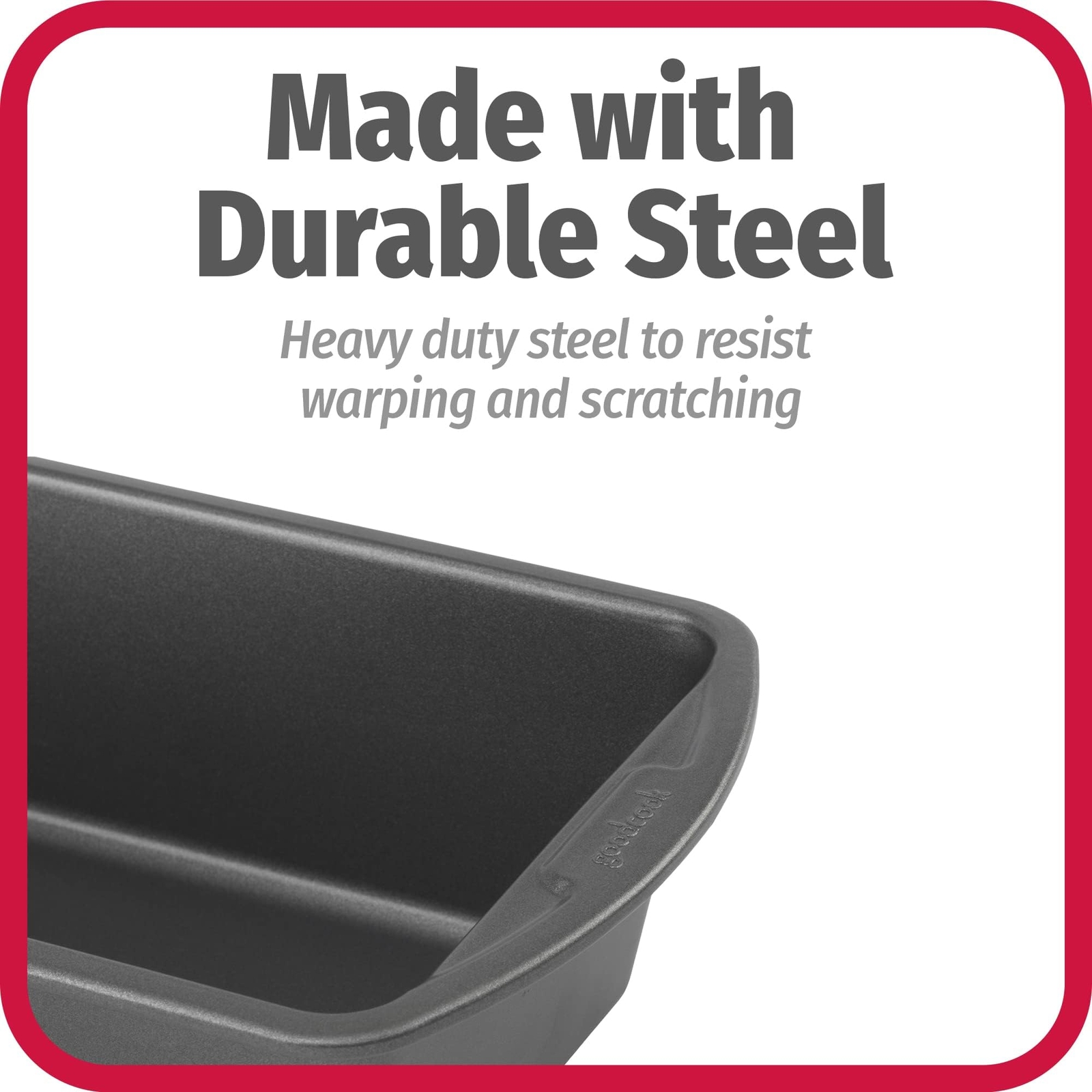 Extra Large 13'' x 5'' Nonstick Steel Bread Loaf Pans, Gray (4245) I Pack New gallery