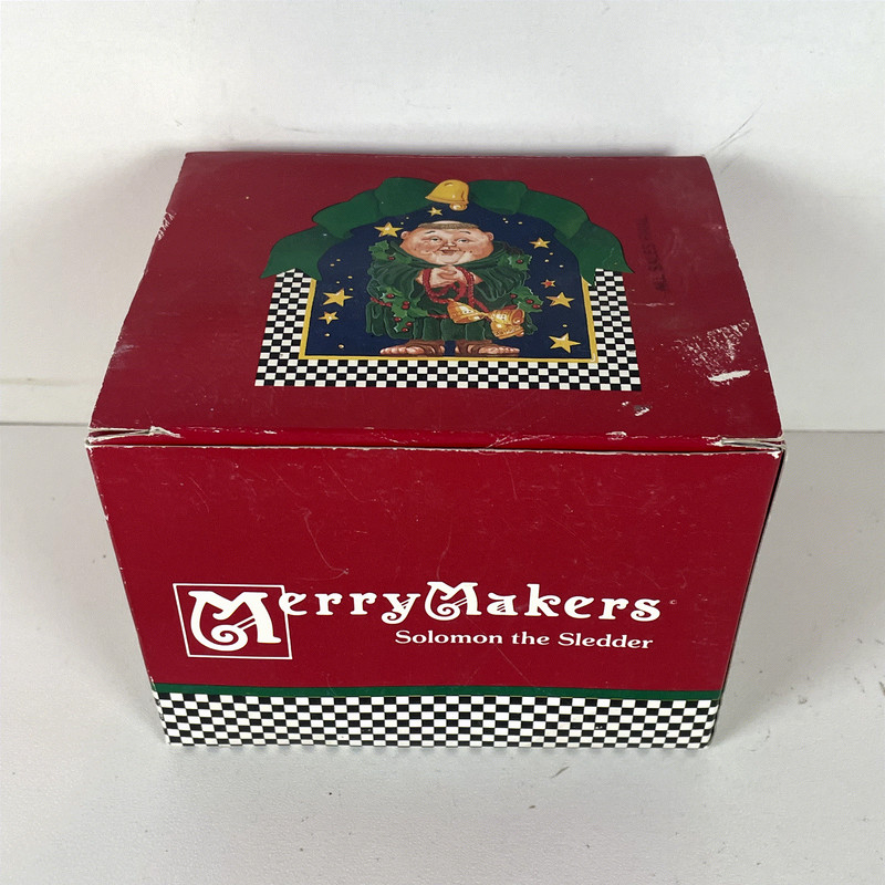 Dept 56 Solomon the Sledder MerryMakers Christmas Figurine 5in Ceramic gallery
