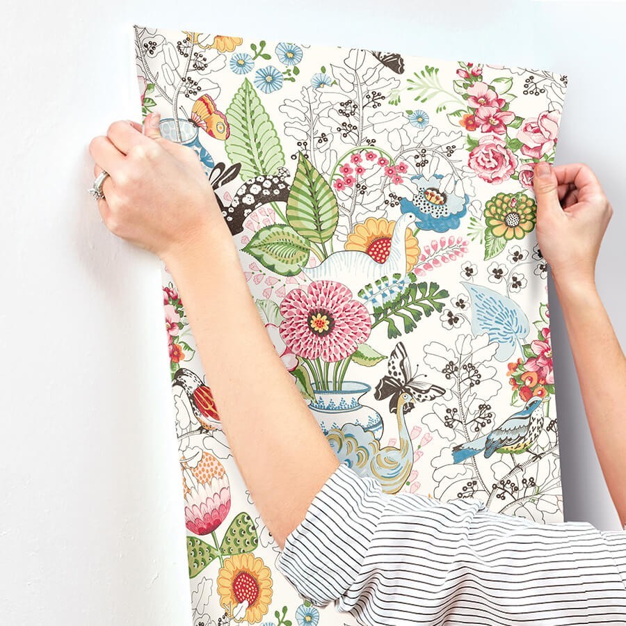 Folklore A Street Whimsy Multicolor Fauna White Background 2821-12801 SCH12801 gallery
