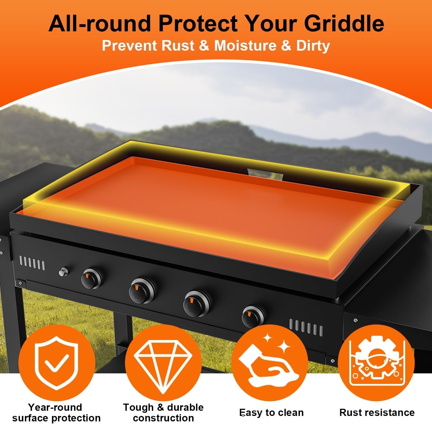 28" Silicone Griddle Mat for Blackstone - 28 Inch Heavy Duty Food Grade Cover gallery