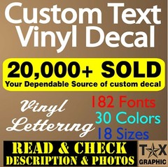 Custom Decal Vinyl Lettering Personalized Business Sign Text Name Vehicle Car