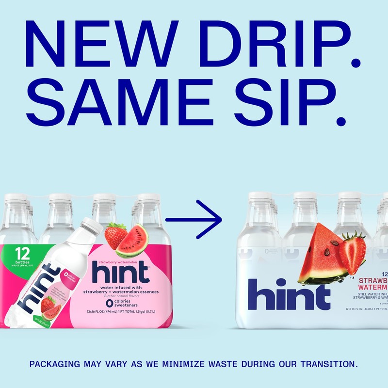 Hint Fruit-Infused Bottled Water, Strawberry Watermelon 16 Fl Oz (Pack of 12) gallery