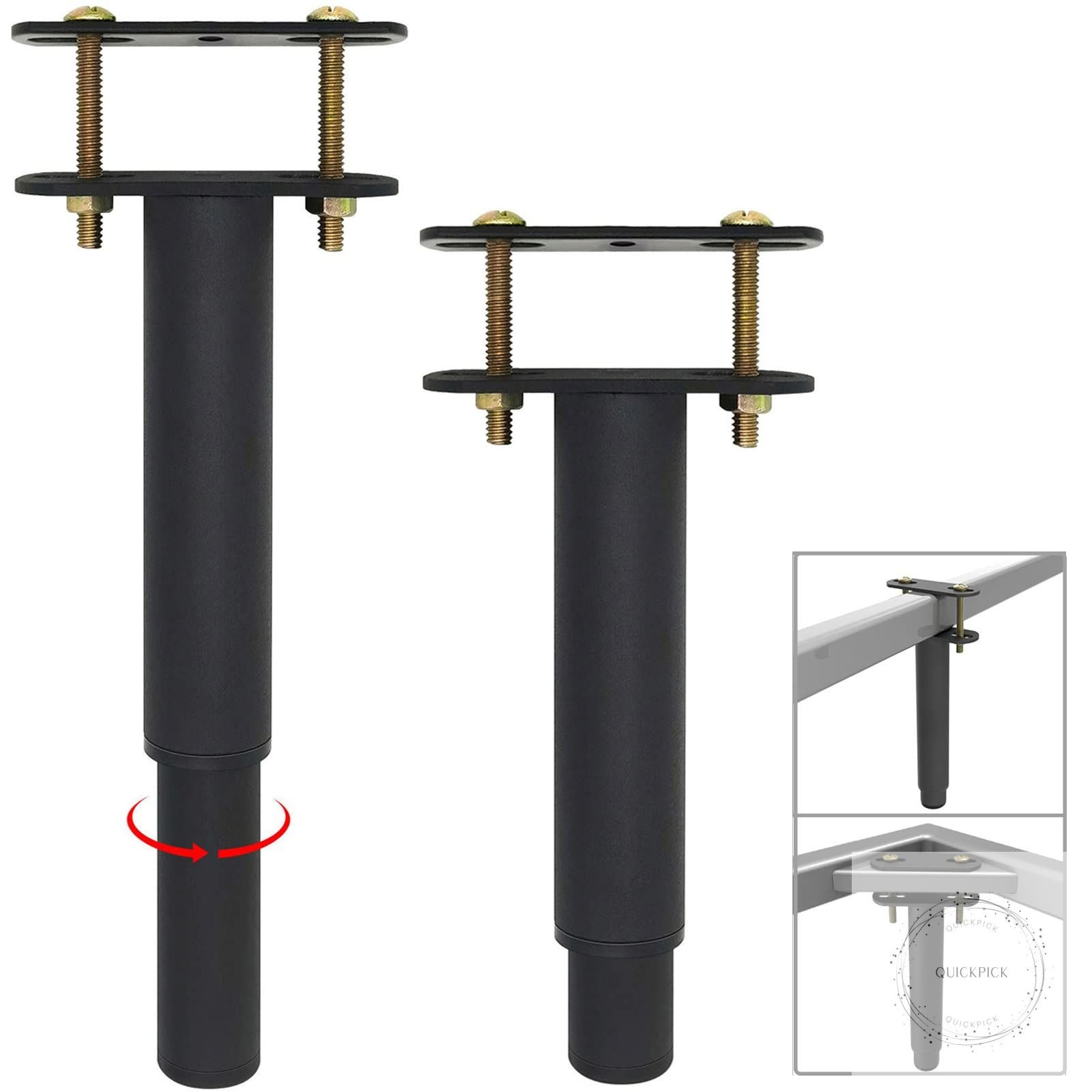 2PCS (10"-17" Adjustable Height Center Support Leg for Bed Frame Bed Center Slat gallery