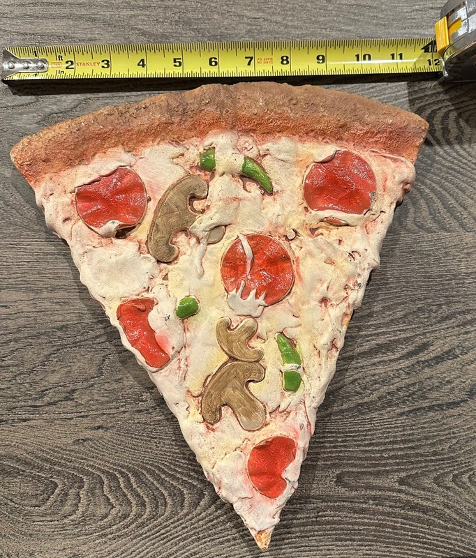 Unique Vintage Ceramic Wall Kitchen Hanging Art Pizza Slice Good Condition gallery