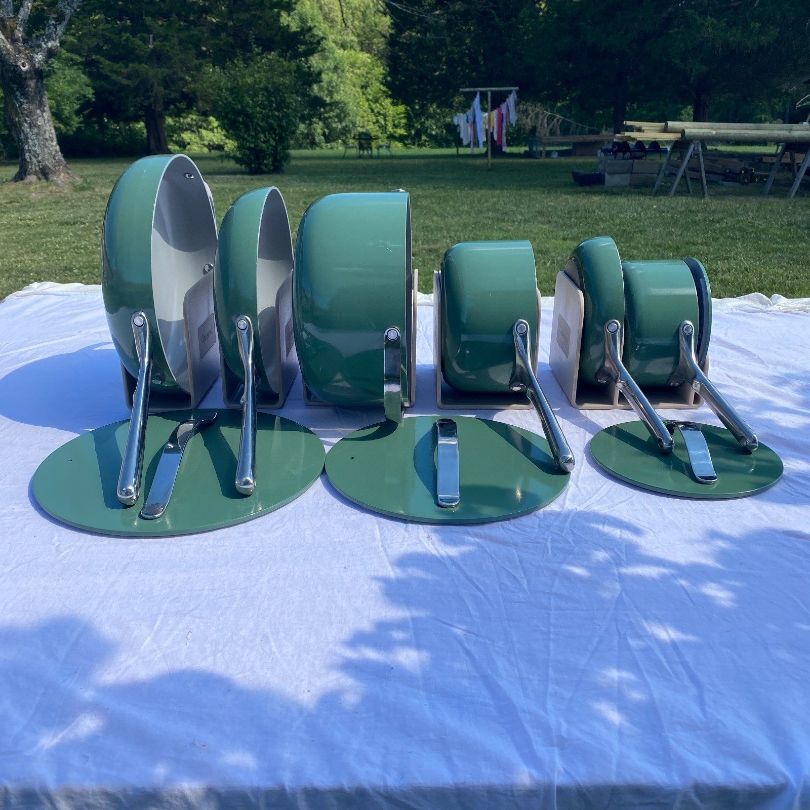 Caraway Non Stick Ceramic 15 pcs cookware set **Used- Read description** Sage gallery