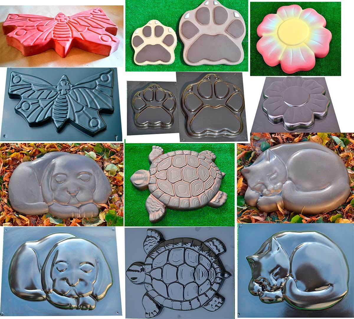 Concrete Mold DECORATIVE Stepping Stone Mold ABS plastic garden path decor gallery