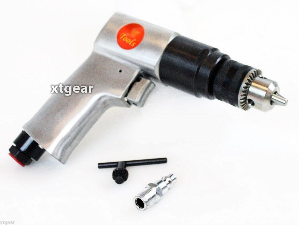 Pro 3/8" Air Drill Pneumatic Reversible Auto Mechanics Repair 1/4" Air Inlet NEW