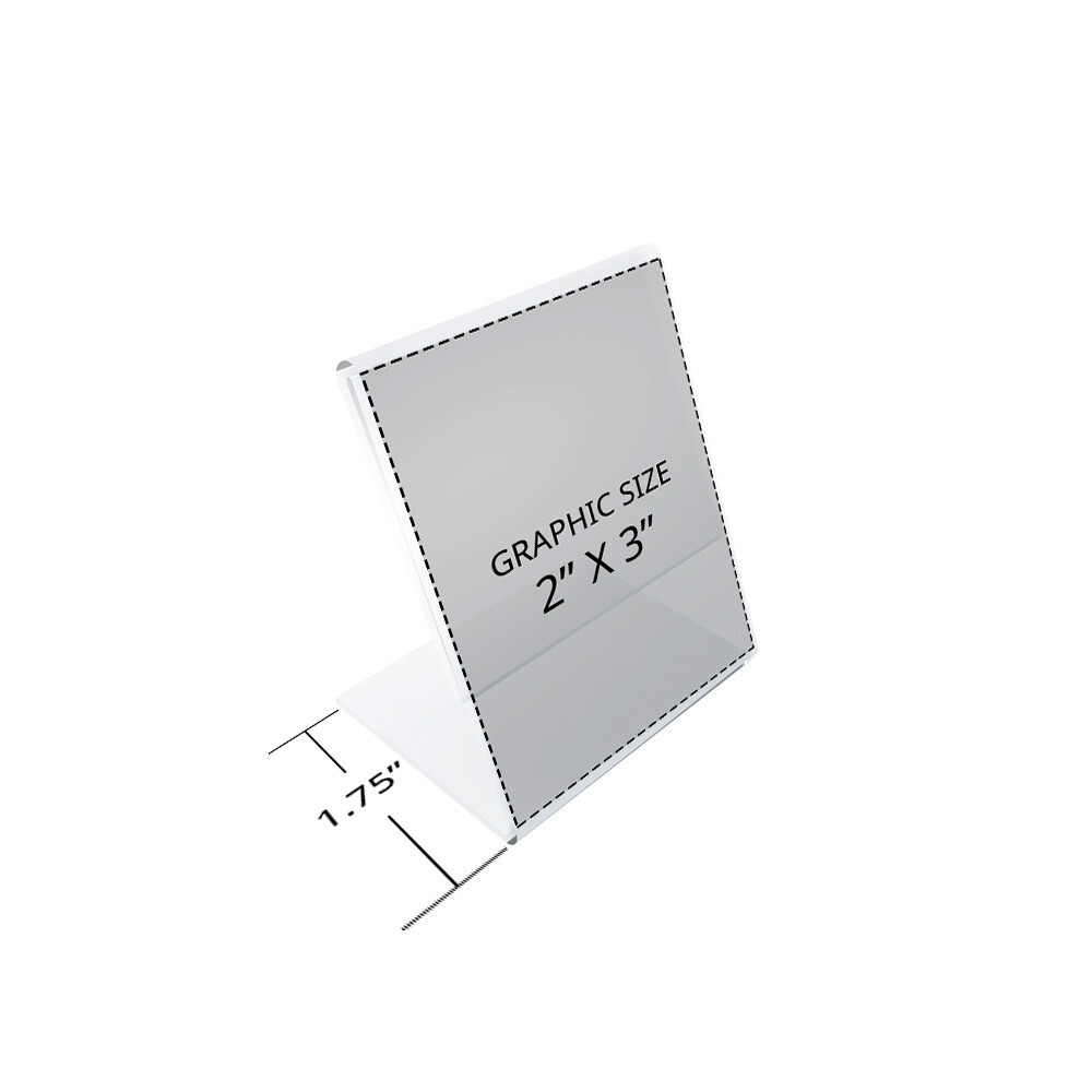 Azar Displays Angled L-Shaped Photo Both Frame 2"x 3''High, 10-Pack gallery
