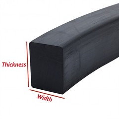 Black Solid NBR 70 Nitrile Rubber Strip – Various Lengths, Widths & Thicknesses