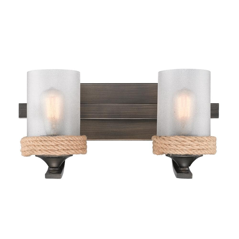Chatham 2-Light Gunmetal Bronze Bath Vanity Light by Golden Lighting gallery