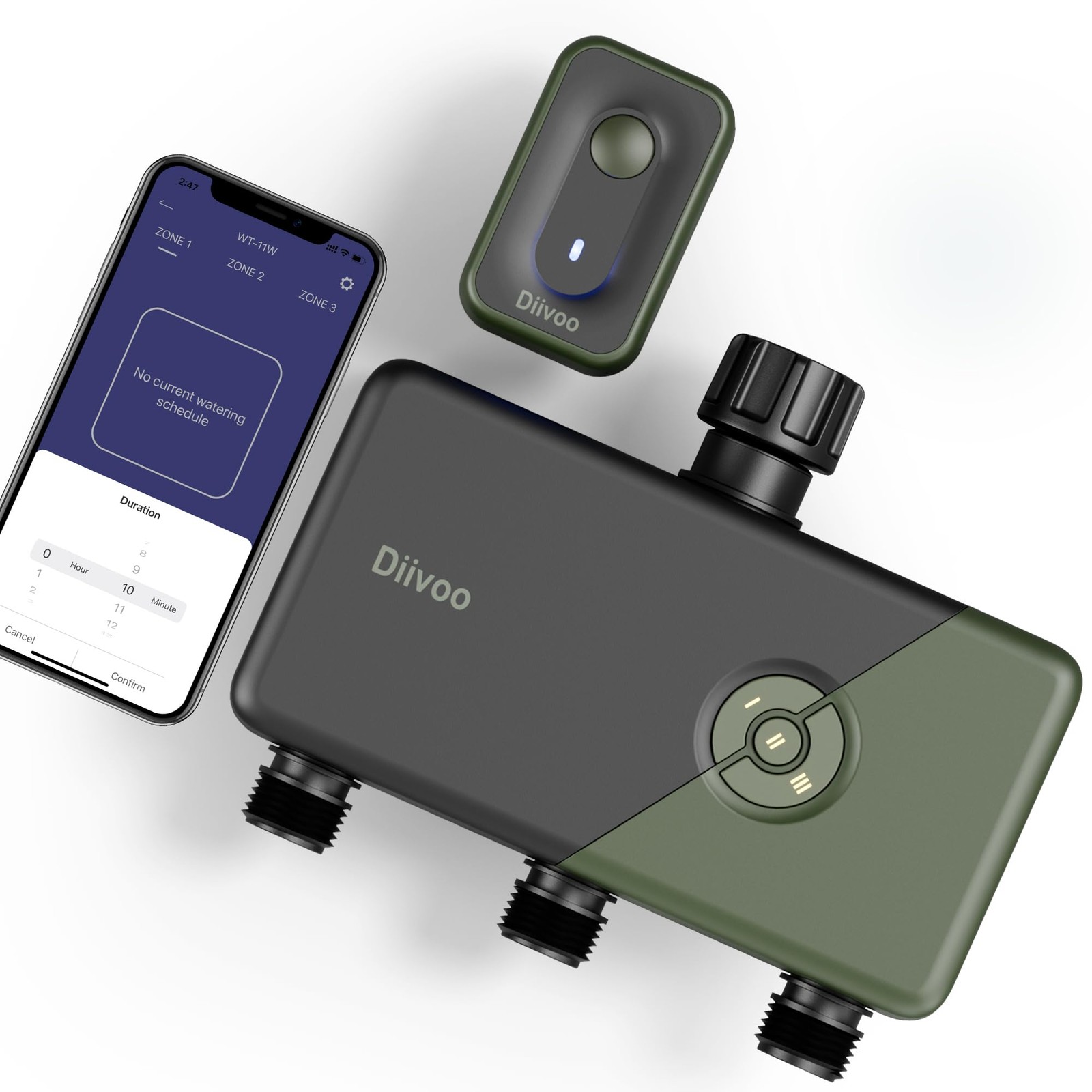 Diivoo WiFi Sprinkler Timer 3 Zone, Smart Water Hose Timer Compatible with Al... gallery