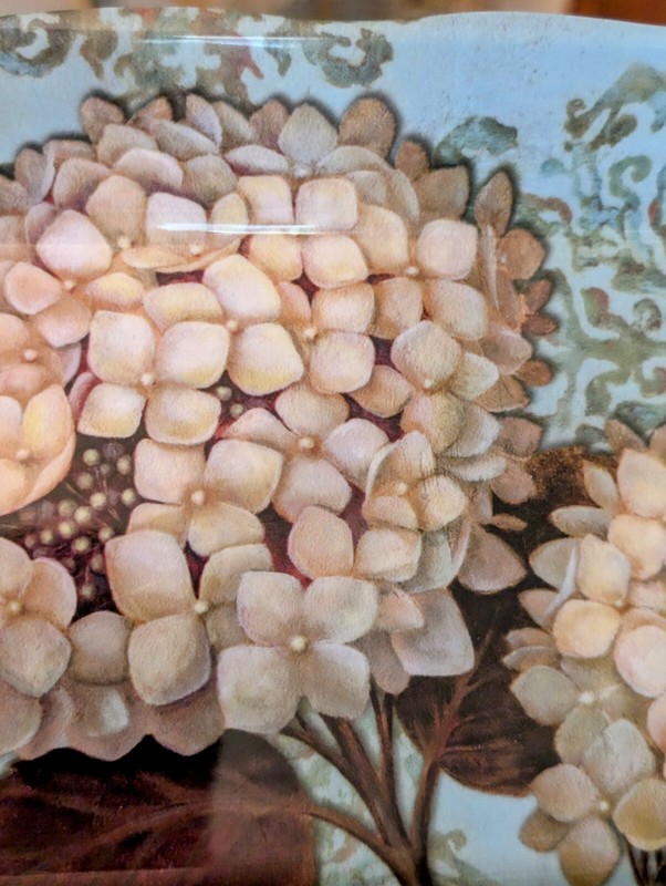 Hydrangeas Tray Merritt Melamine Rectangle Serveware @16" Long Blue White gallery