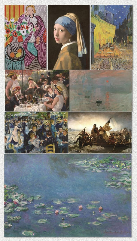 Famous Art Prints Set 16PCS Classical Impressionist Renaissance Wall Decor 11x17 gallery