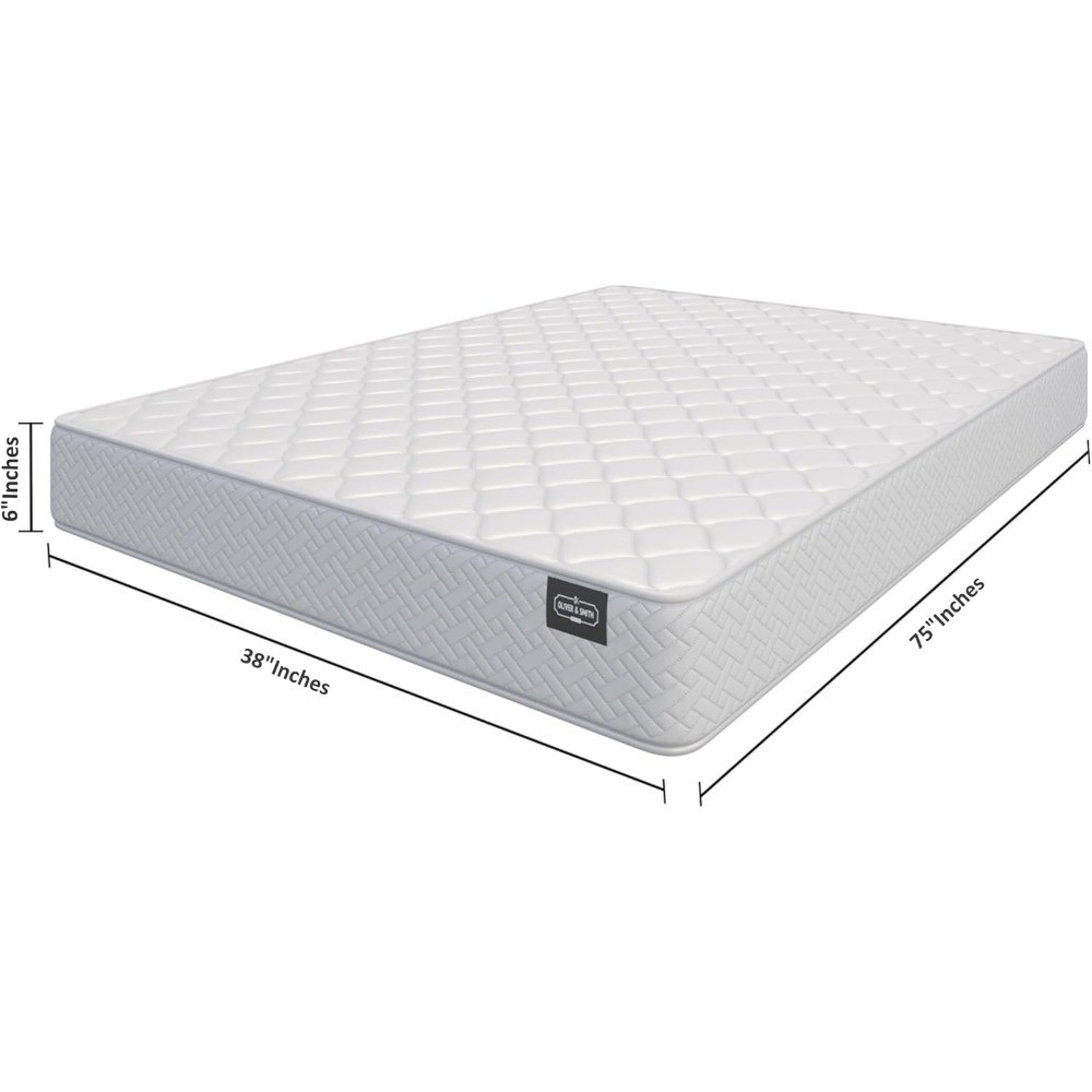 Twin Size Mattress 6 Inch Hybrid Medium Firm Pocket Coil Support Tight Euro Top gallery