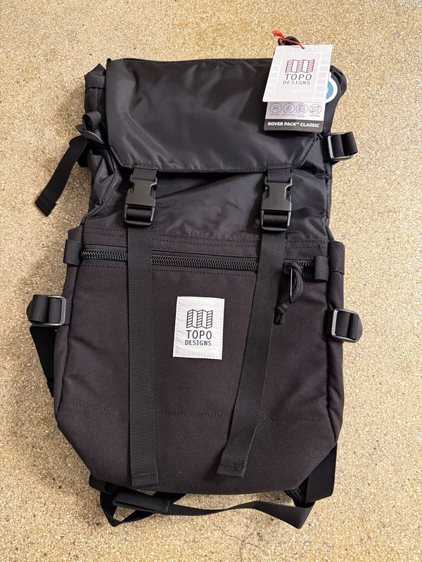 Topo Designs Rover Classic Black Backpack