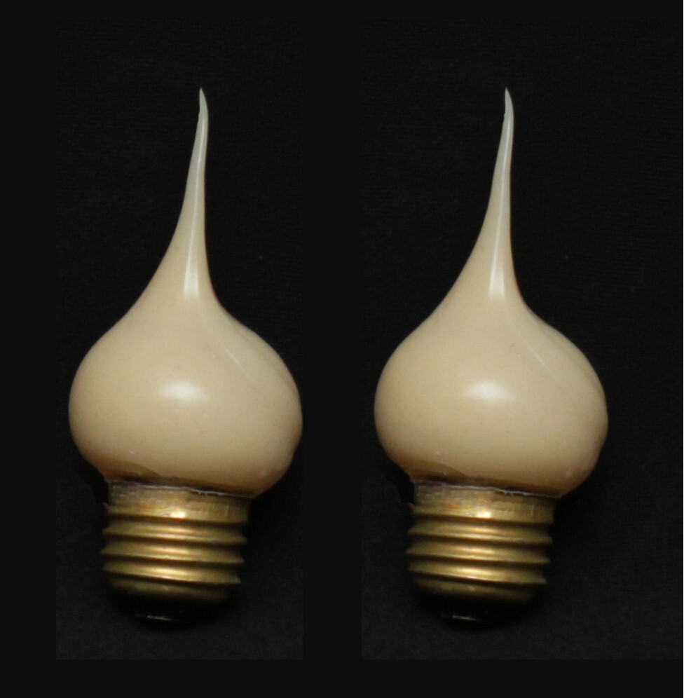 2 -- 7.5 Watt Hand Dipped CHAMPAGNE Silicone BULBS - fits standard sockets gallery