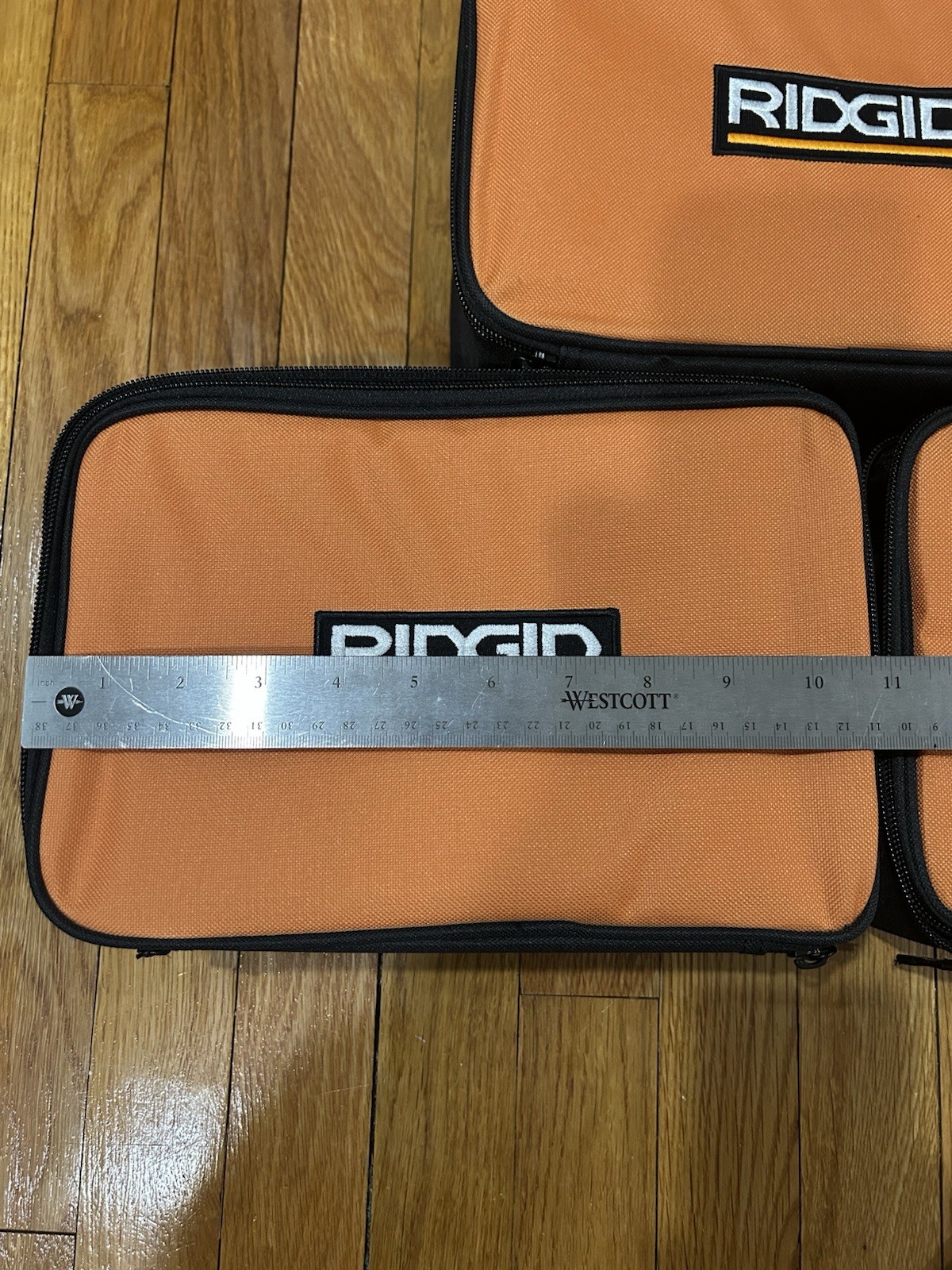 THREE (3) GENUINE RIDGID ORANGE TOOL BAGS 11 x 7 x 3.5" ZIPPERED SOFT CASES NEW gallery