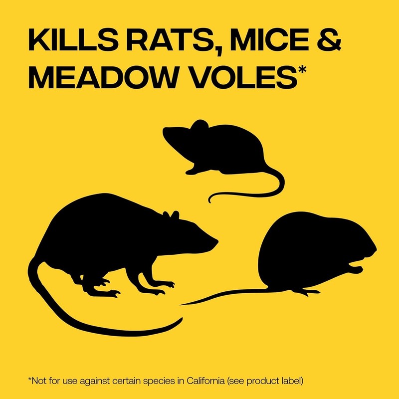 Victor Rat Poisoning for Inside & Outside Use - Kills Rats, Mice, 4 lb, Green gallery