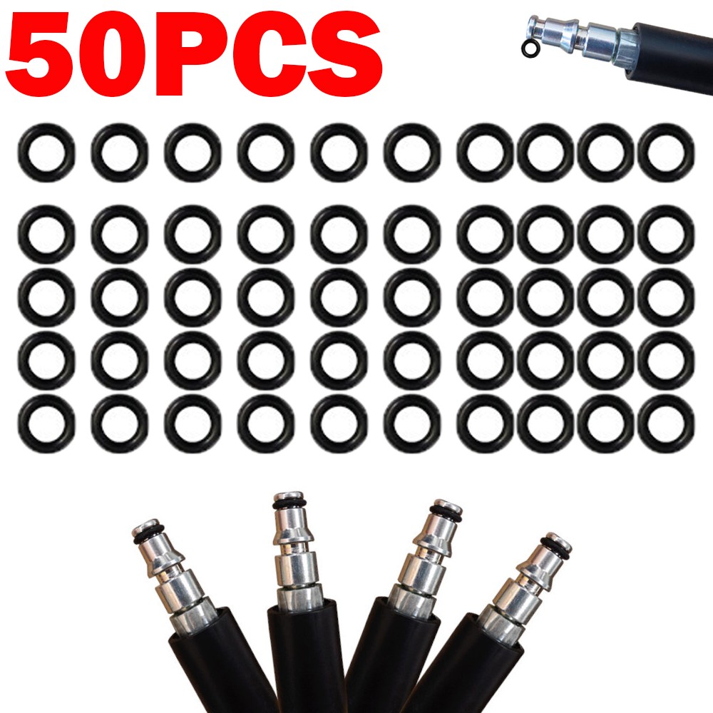 50pcs High Pressure Washer O Ring Kit, Rubber Replacement Seals for Hose Pump gallery