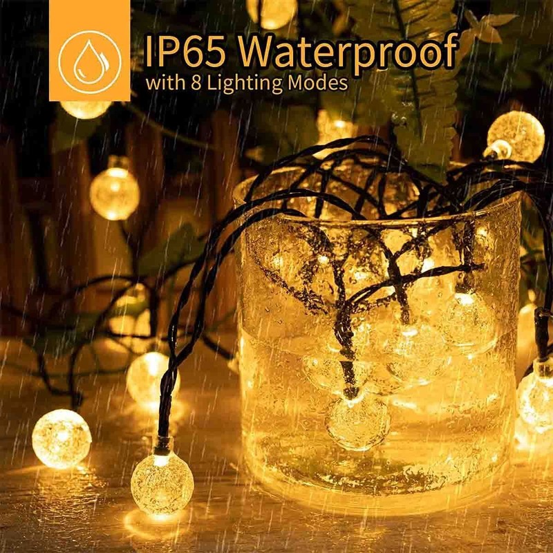 23Ft 50 LED Outdoor Solar Powered String Lights for Patio Yard Porch Party Decor gallery